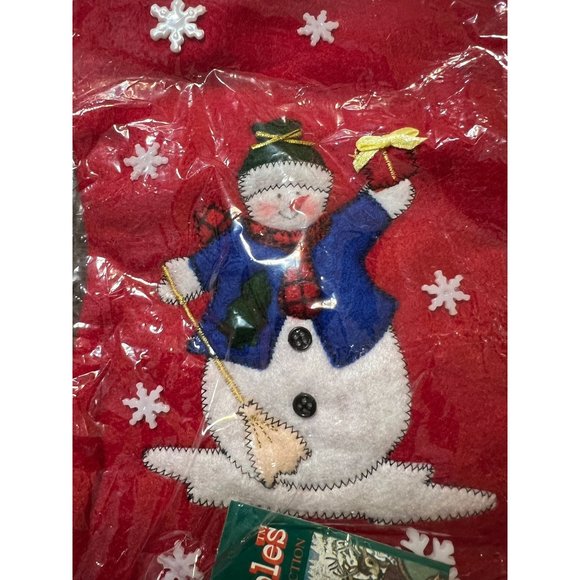 Vintage Wee Wuvables Christmas Collection Stocking Snowman 13.5" Tall NWT - Picture 2 of 5